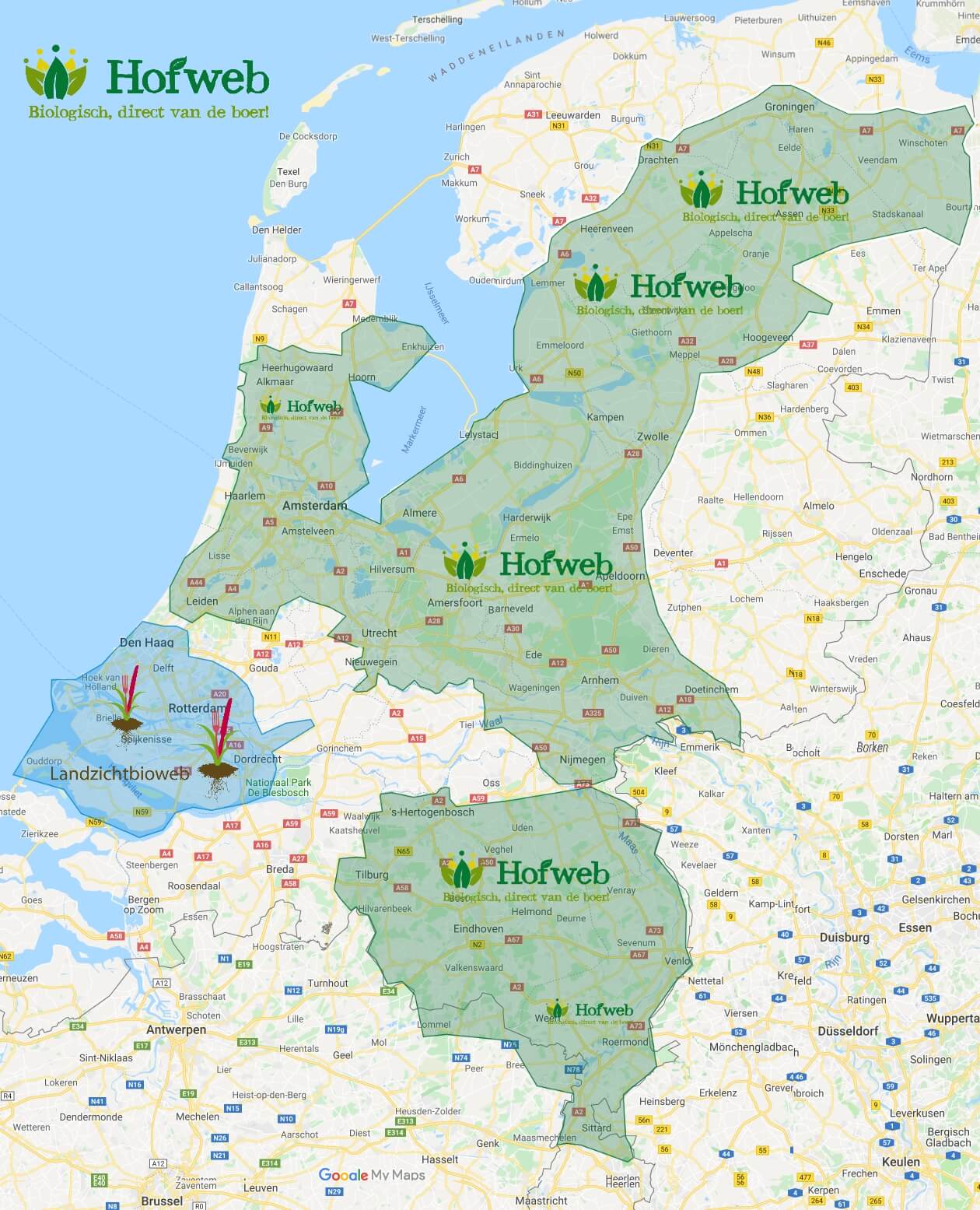 hofweb bezorg gebied