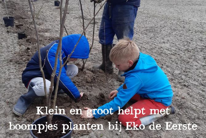 Alle handjes helpen bij Eko De Eerste