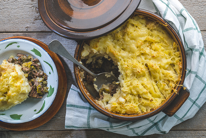 Shepherds Pie met stoofvlees