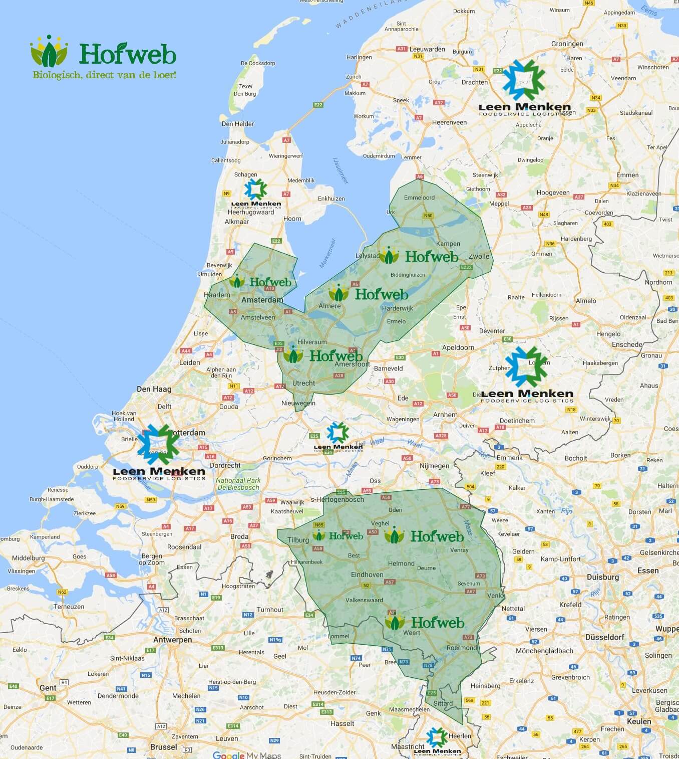 hofweb bezorg gebied