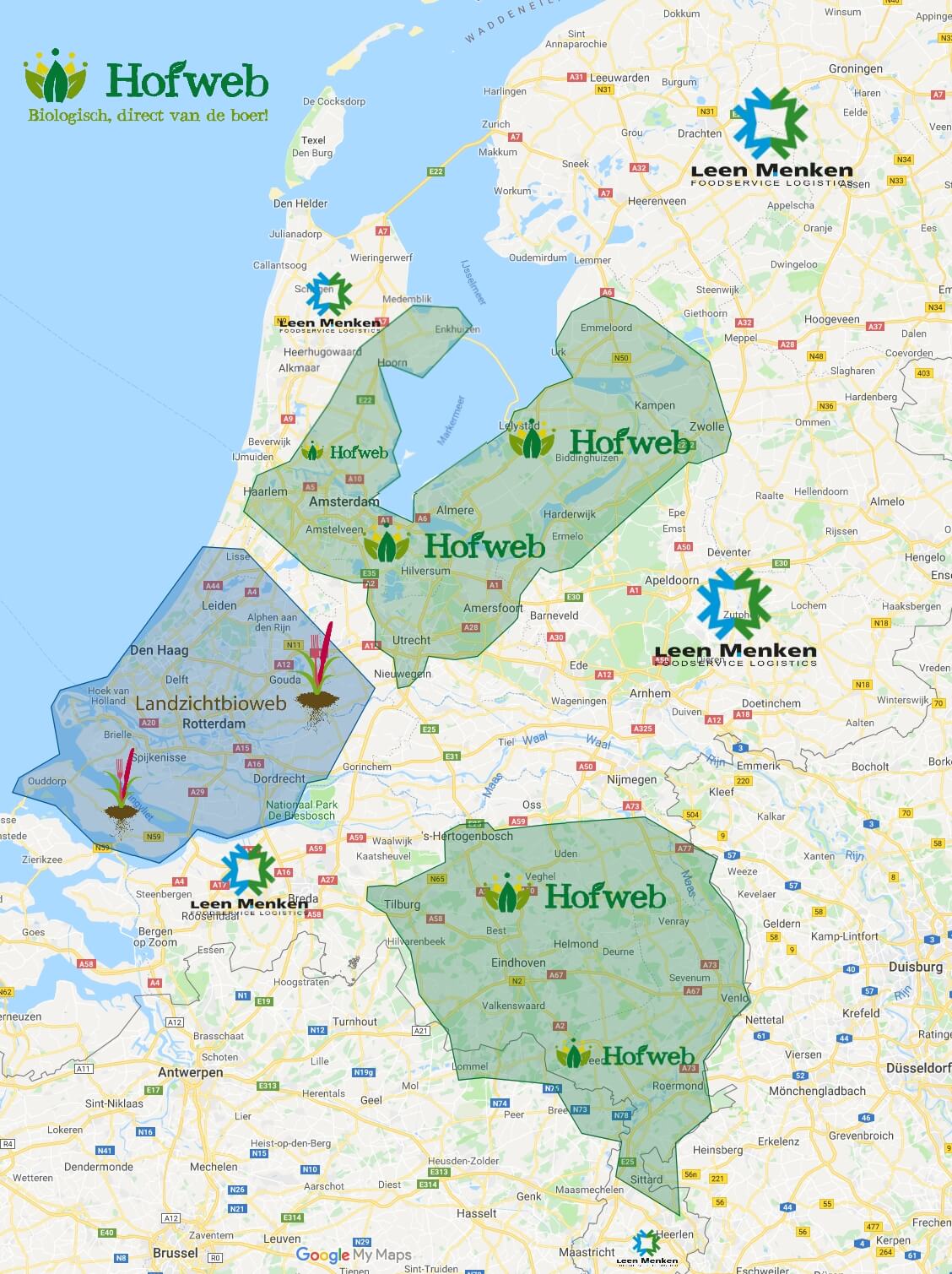 hofweb bezorg gebied